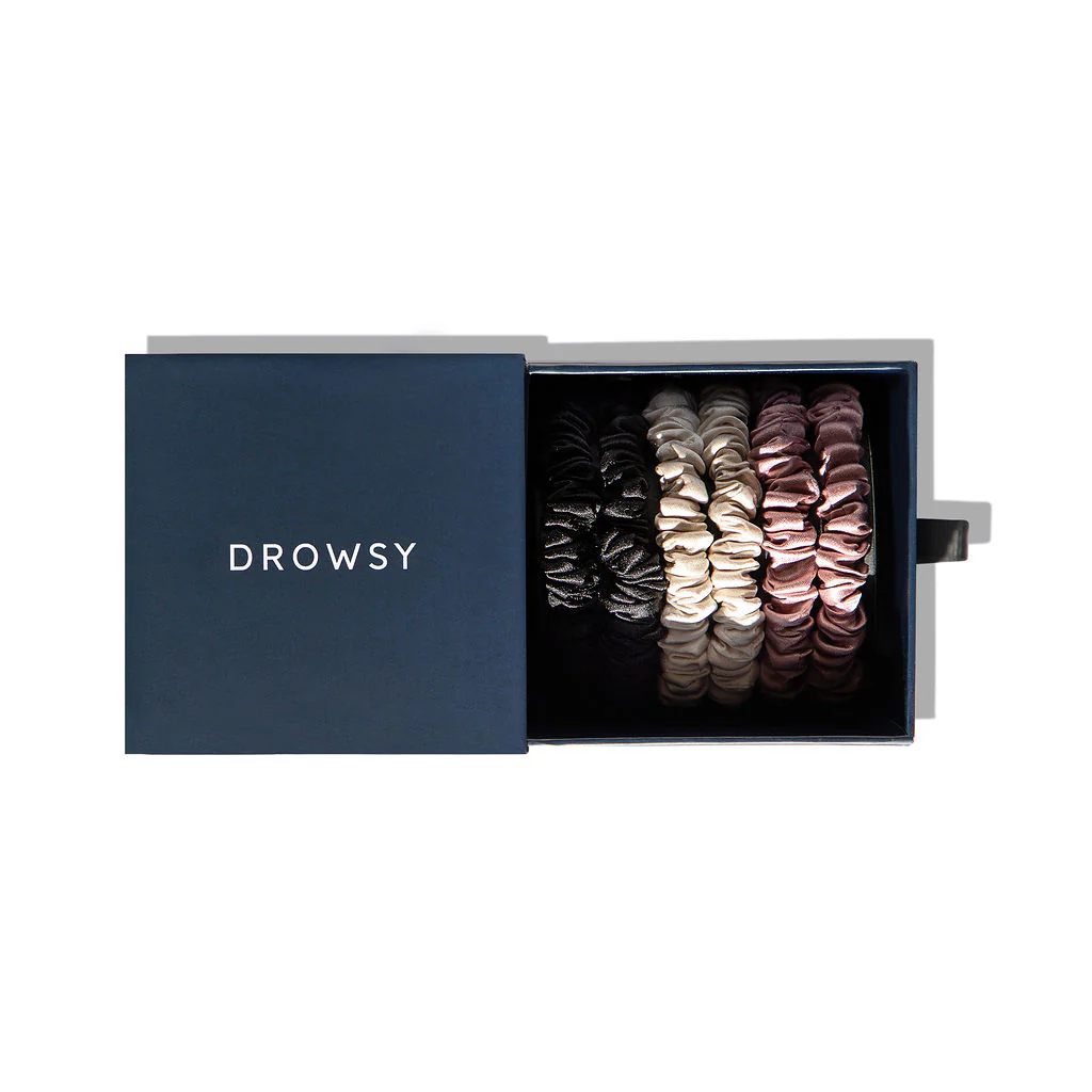 Skinny Scrunchie Set - Rose, Dusty, Black - Image 3